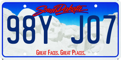 SD license plate 98YJ07