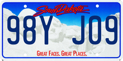 SD license plate 98YJ09