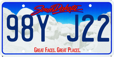 SD license plate 98YJ22
