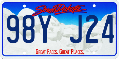 SD license plate 98YJ24