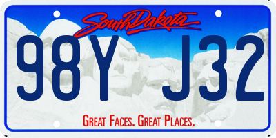 SD license plate 98YJ32