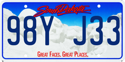 SD license plate 98YJ33