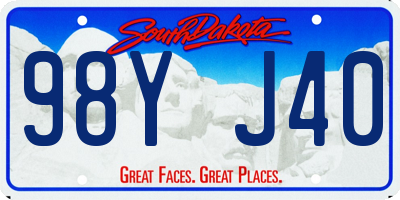 SD license plate 98YJ40
