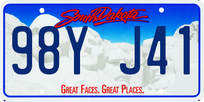 SD license plate 98YJ41