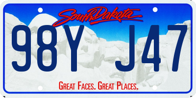 SD license plate 98YJ47