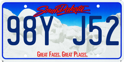 SD license plate 98YJ52