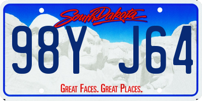 SD license plate 98YJ64