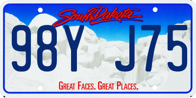SD license plate 98YJ75