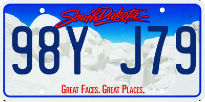 SD license plate 98YJ79