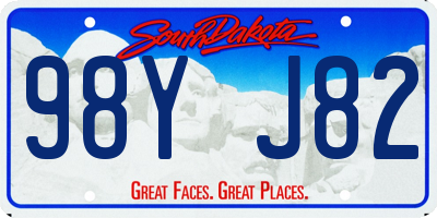 SD license plate 98YJ82