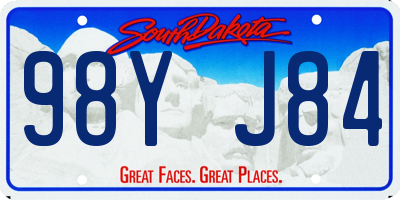 SD license plate 98YJ84