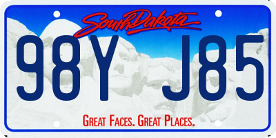 SD license plate 98YJ85