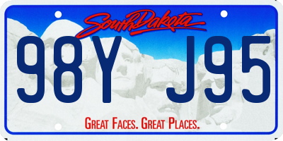 SD license plate 98YJ95