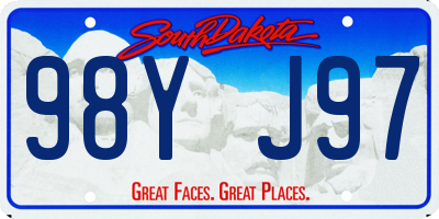 SD license plate 98YJ97