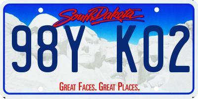 SD license plate 98YK02