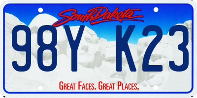 SD license plate 98YK23