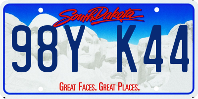 SD license plate 98YK44