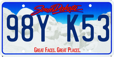 SD license plate 98YK53