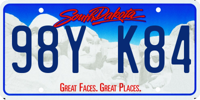 SD license plate 98YK84
