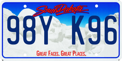 SD license plate 98YK96