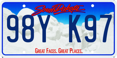 SD license plate 98YK97