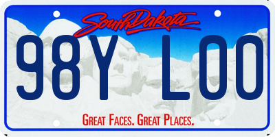 SD license plate 98YL00