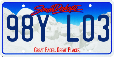 SD license plate 98YL03