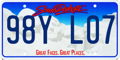 SD license plate 98YL07