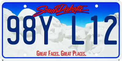 SD license plate 98YL12