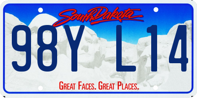 SD license plate 98YL14