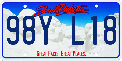 SD license plate 98YL18