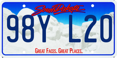 SD license plate 98YL20