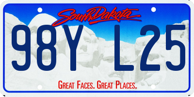 SD license plate 98YL25