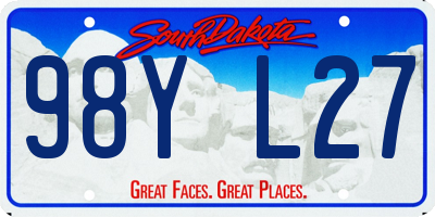 SD license plate 98YL27