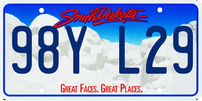 SD license plate 98YL29