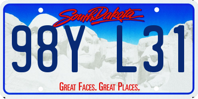 SD license plate 98YL31