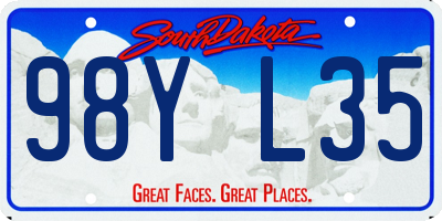 SD license plate 98YL35