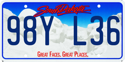 SD license plate 98YL36