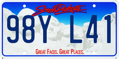 SD license plate 98YL41