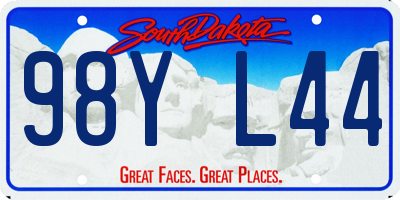 SD license plate 98YL44