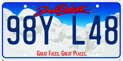 SD license plate 98YL48