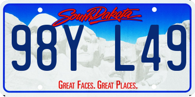 SD license plate 98YL49
