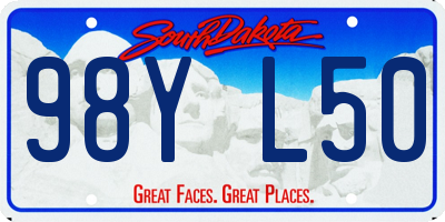 SD license plate 98YL50