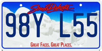 SD license plate 98YL55