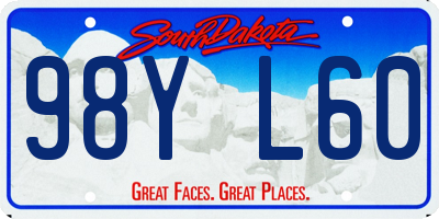 SD license plate 98YL60