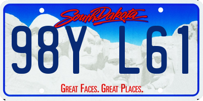 SD license plate 98YL61