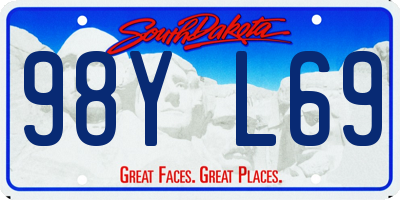 SD license plate 98YL69