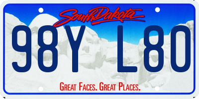 SD license plate 98YL80