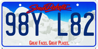 SD license plate 98YL82