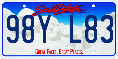 SD license plate 98YL83